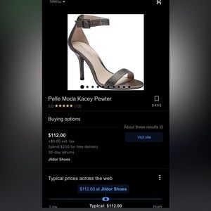 ***Designer heels***Pelle Moda kacey Pewter Size 8